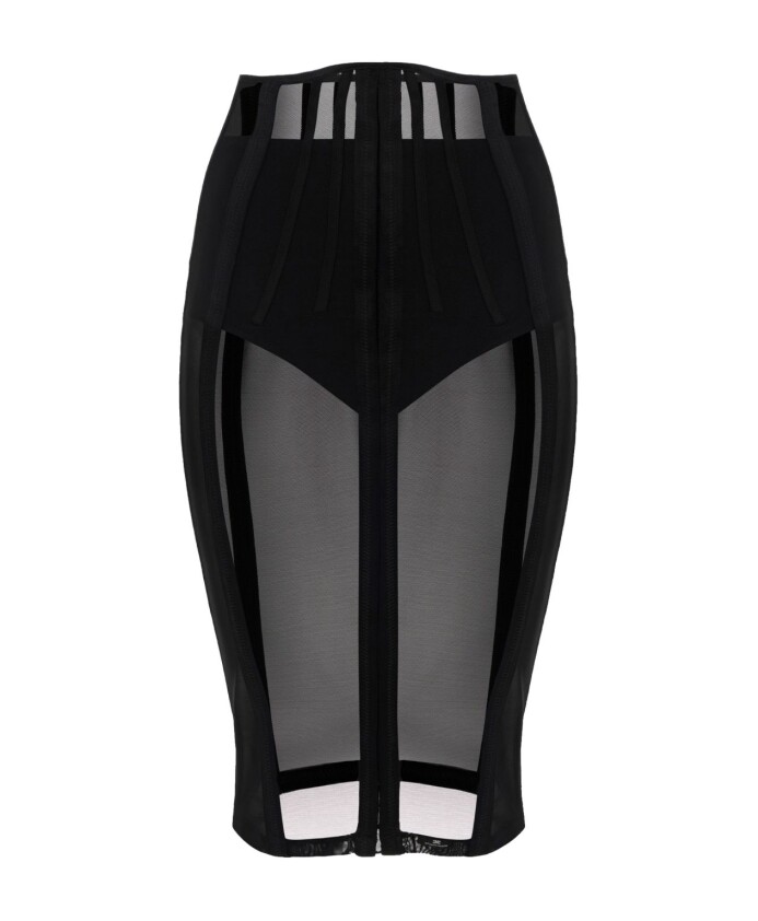 black-tulle-longuette-skirt-slim-fit