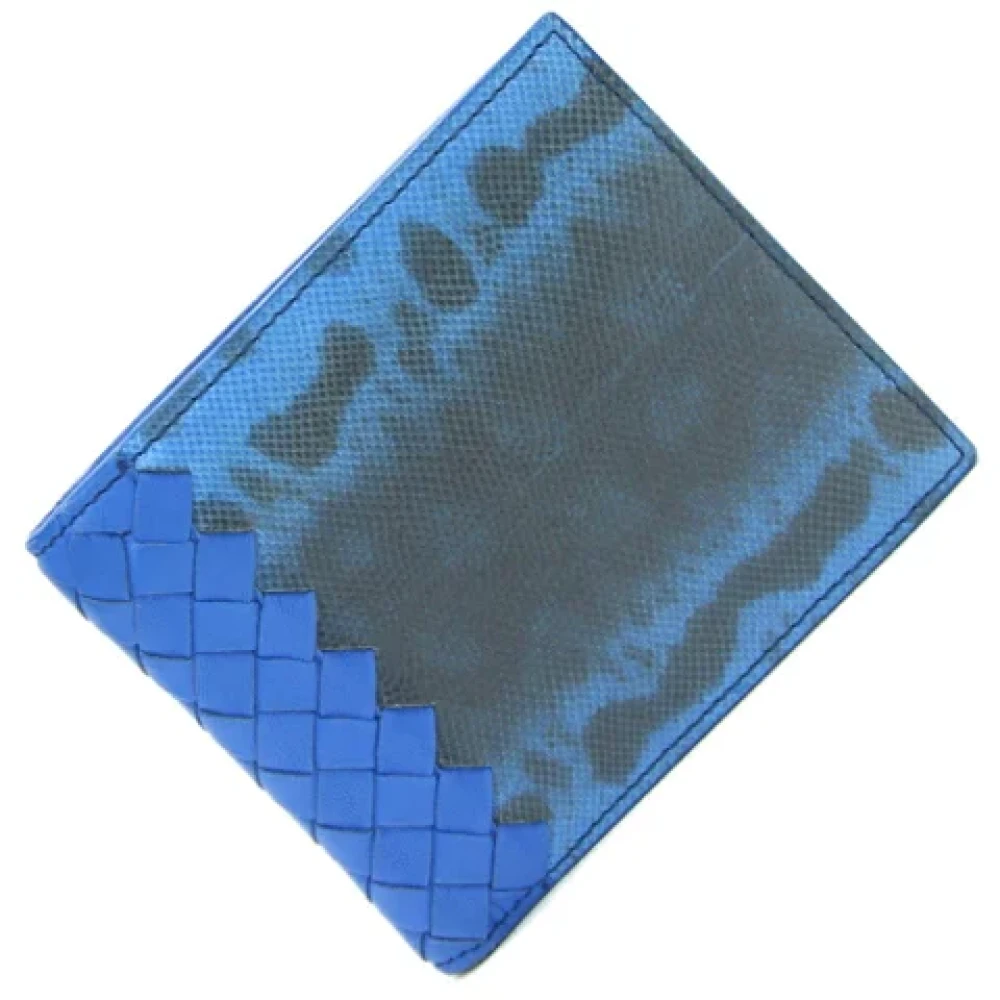 Bottega Veneta Vintage Pre-owned Leather wallets Blue Heren
