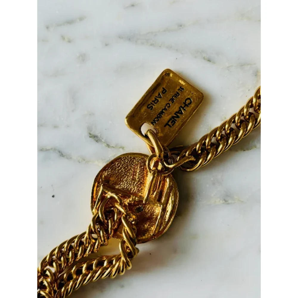Chanel Vintage Pre-owned Fabric belts Yellow Dames