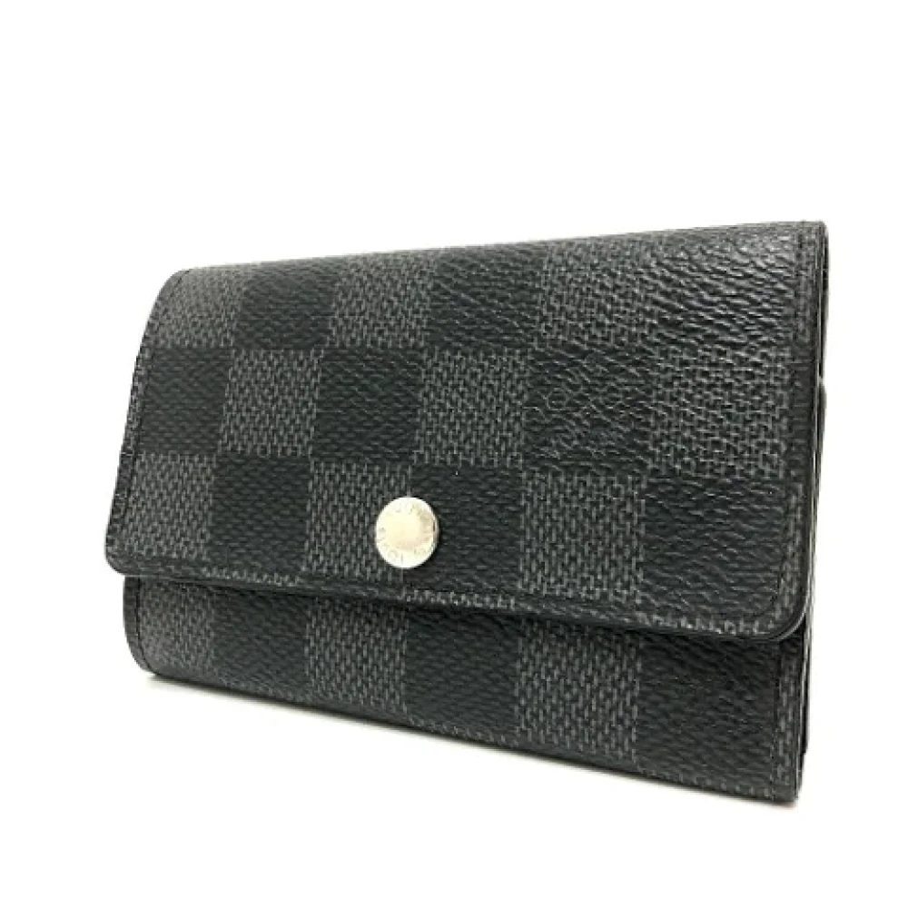 Louis Vuitton Vintage Pre-owned Cotton key-holders Black Dames