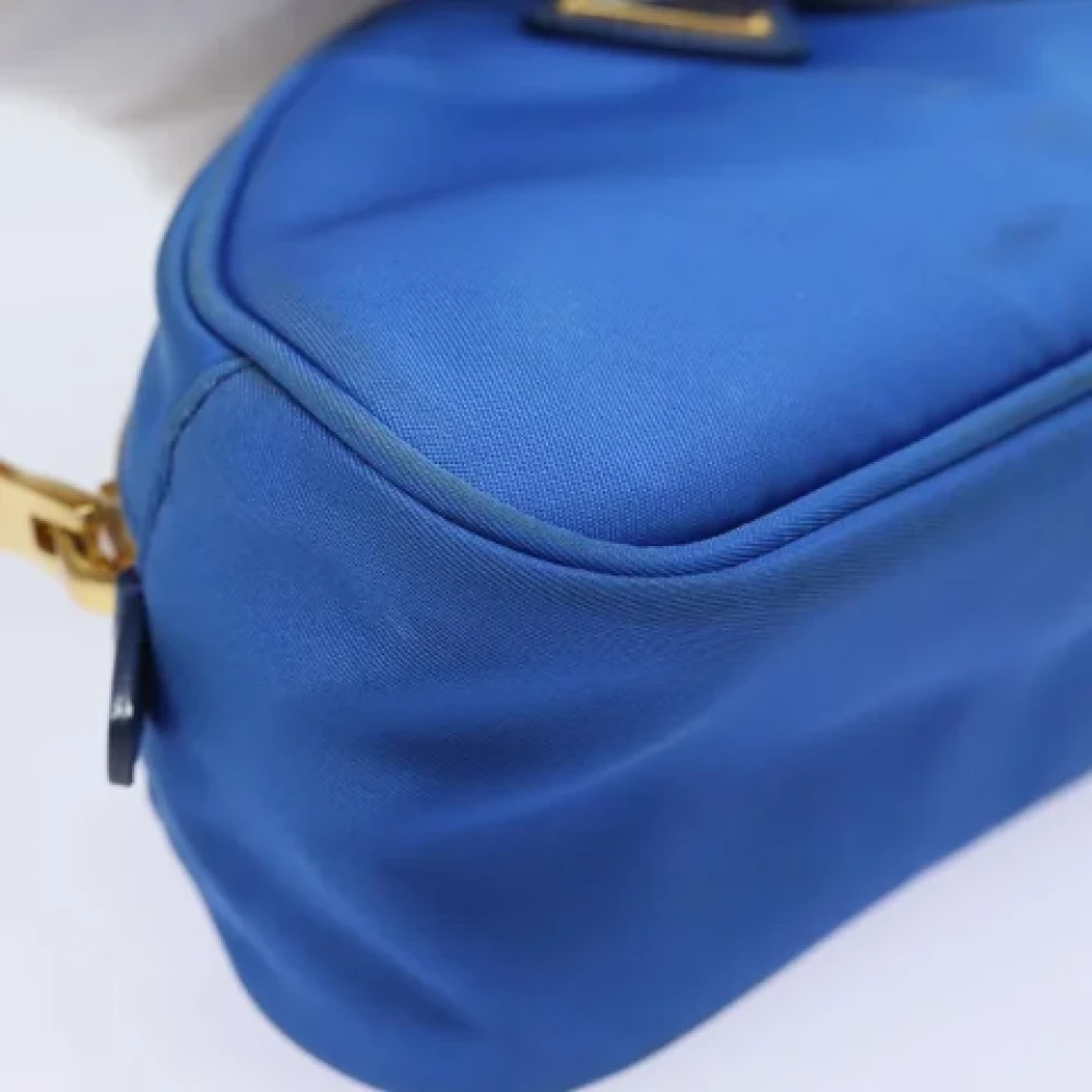 Prada Vintage Pre-owned Nylon pouches Blue Dames