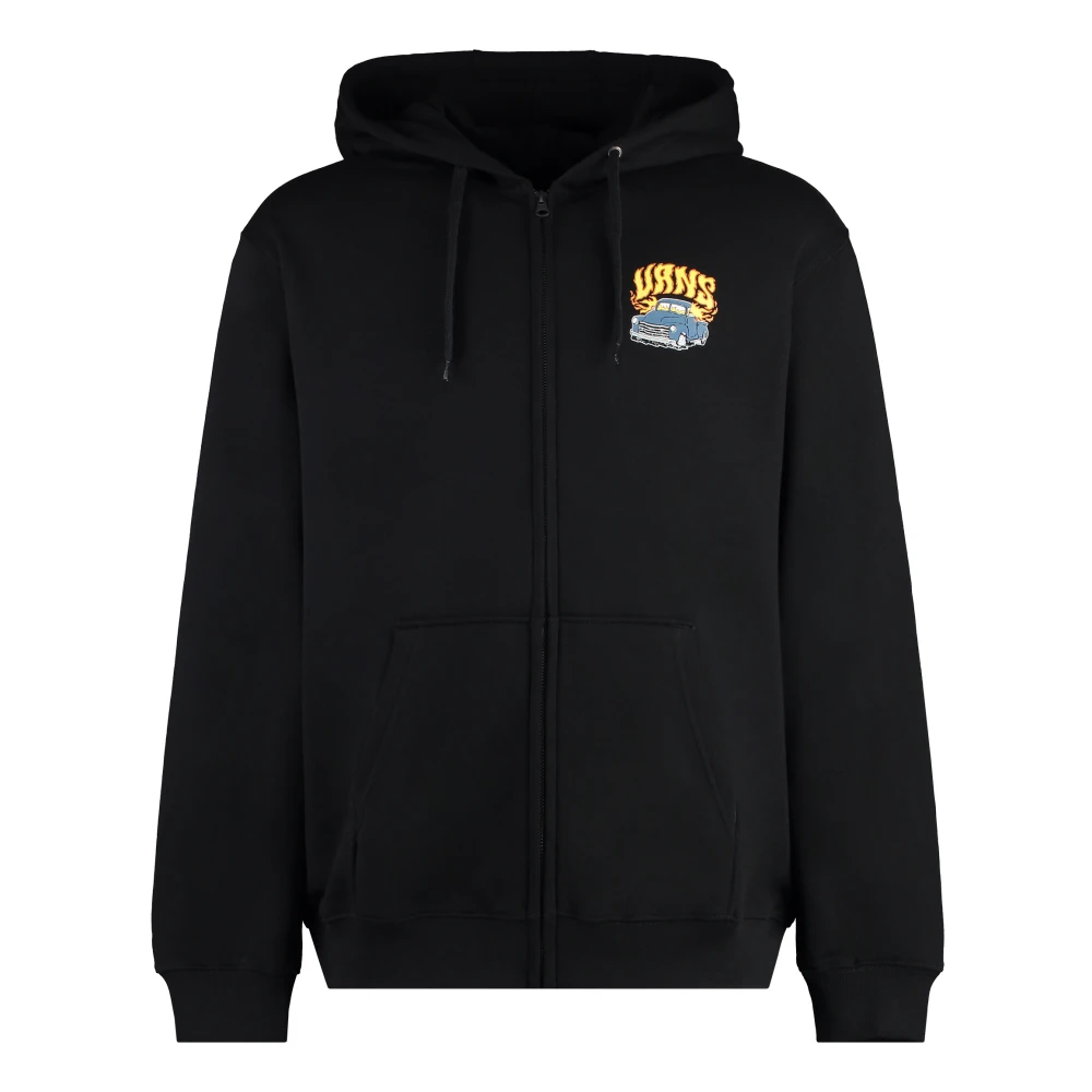 Vans Maxi Print Katoen Zip Hoodie Black Heren