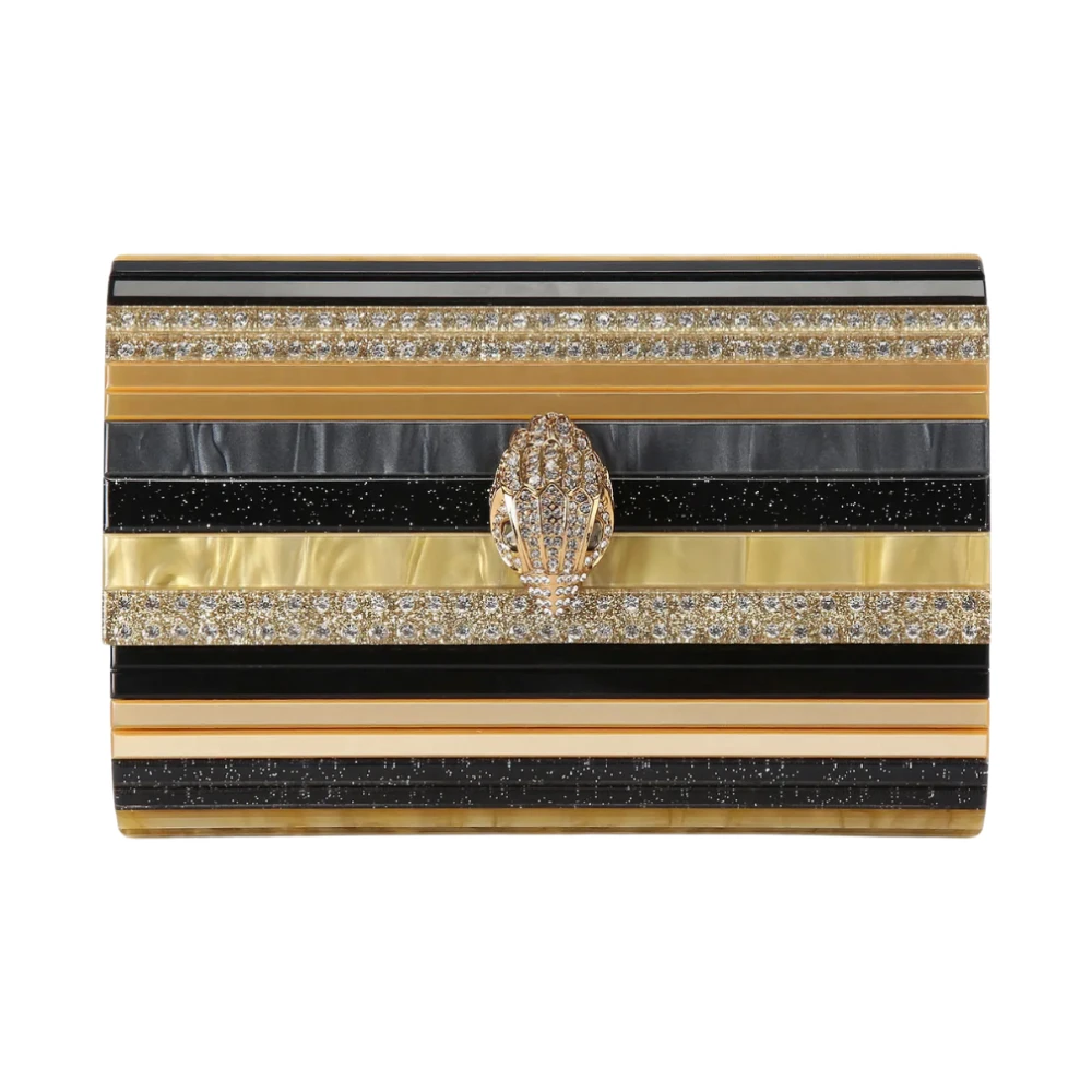 Kurt Geiger Feestelijke Eagle Clutch Zwart Synthetisch Multicolor Dames