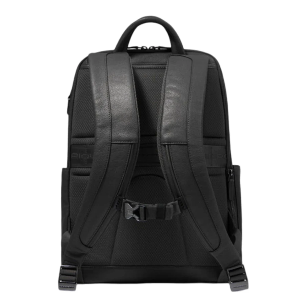 Piquadro Zwarte rugzak voor PC en iPad Pro Black Heren