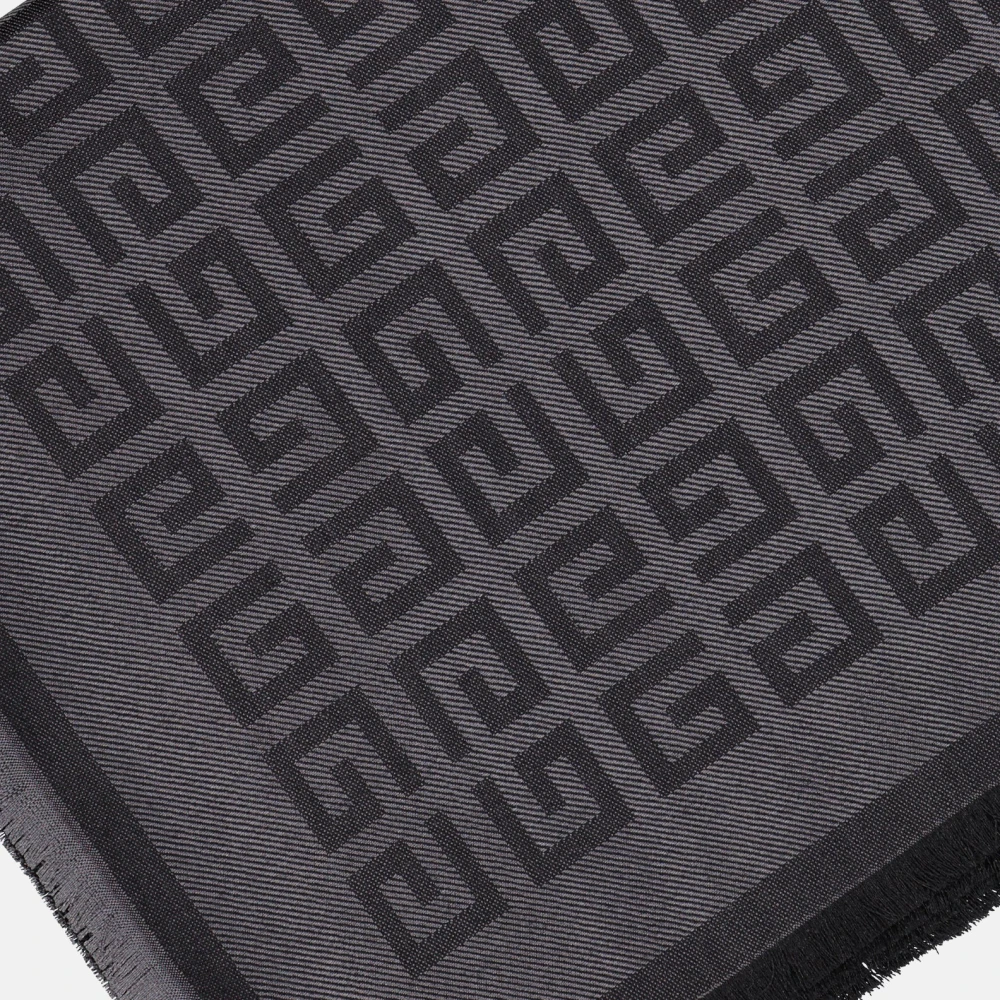 Givenchy Zijden 4G Sjaal Franje Monogram Gray Dames