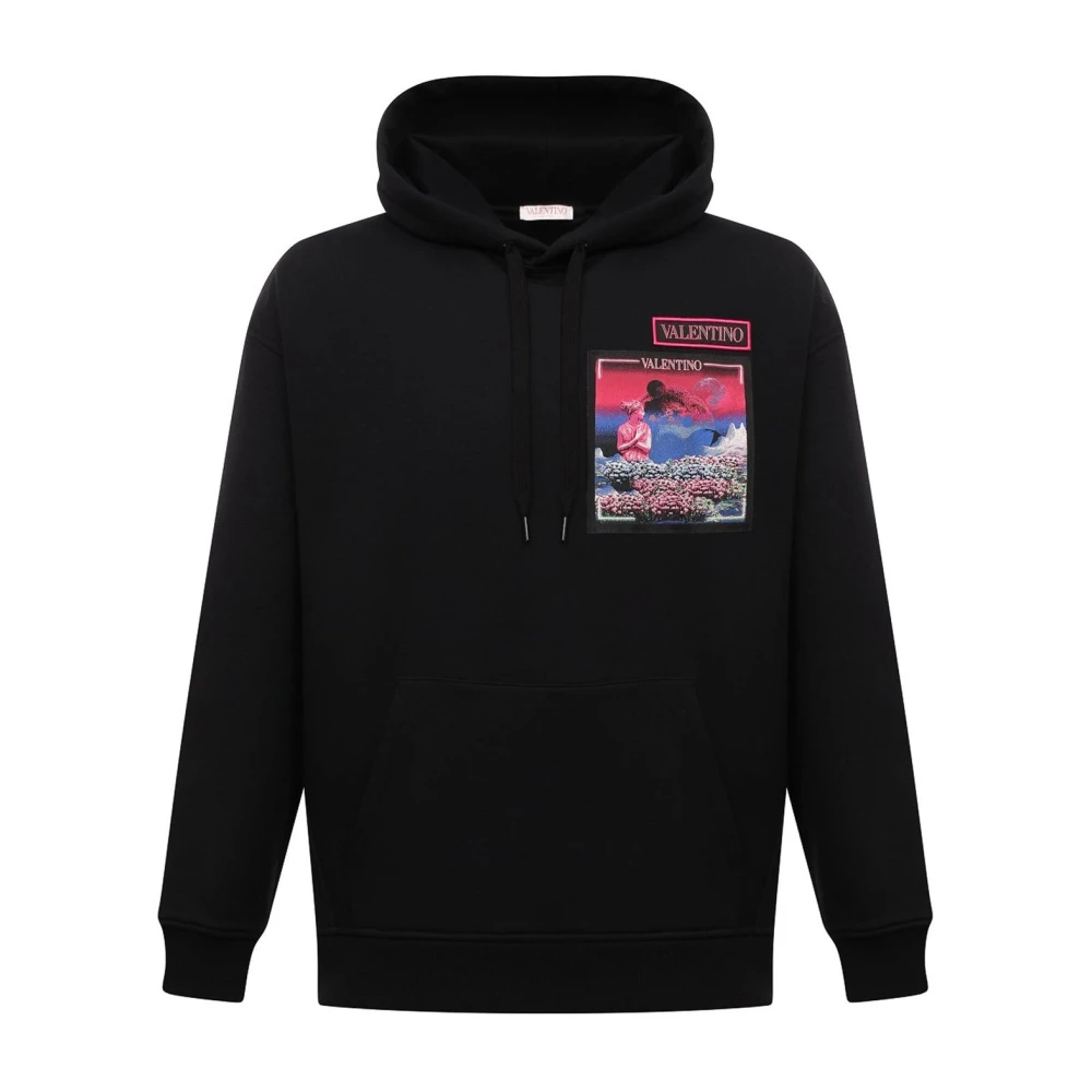 Valentino Neon Universe Sweatshirt met Trekkoordcapuchon Black Heren