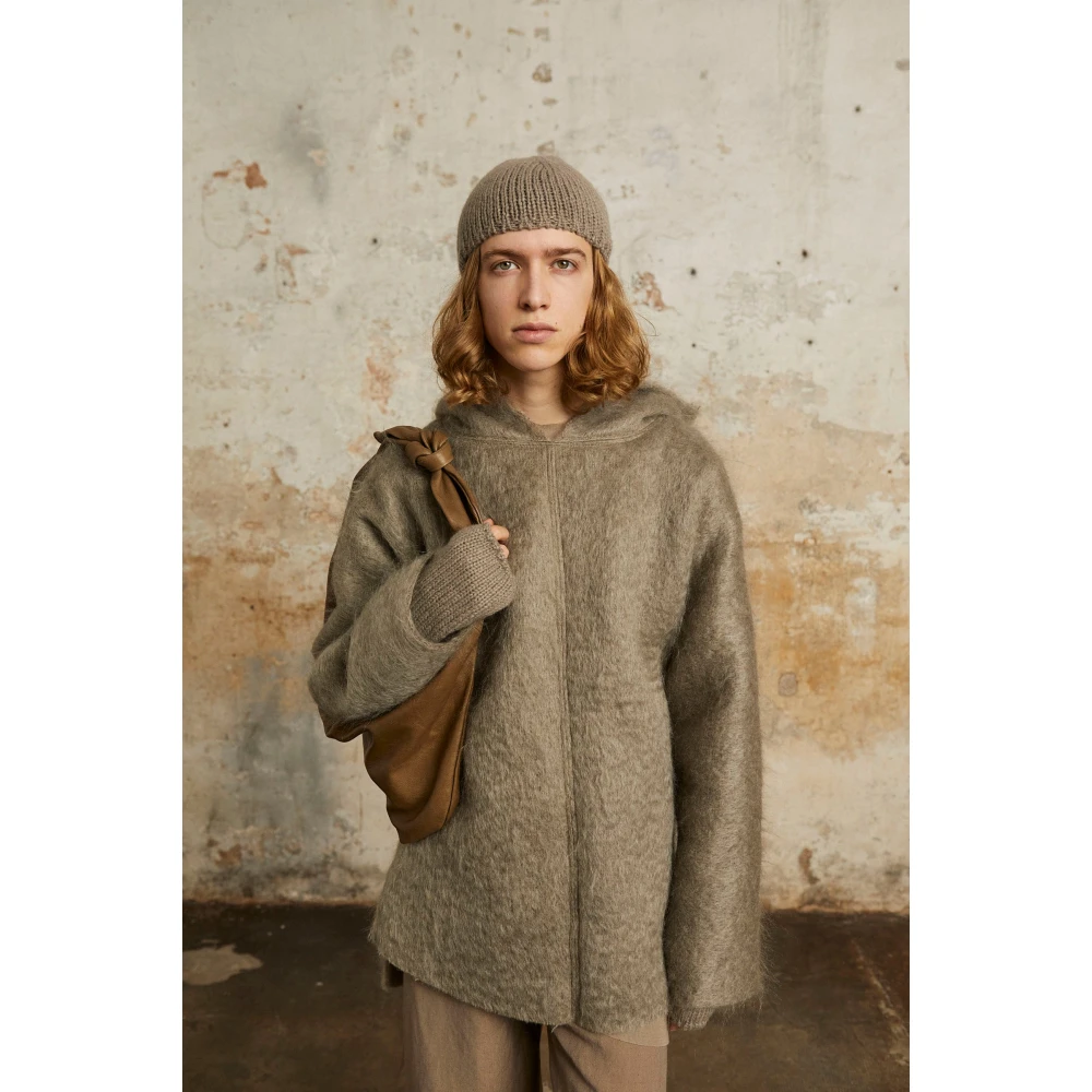 Cortana Ciel grijze mohair hoodie Gray Dames
