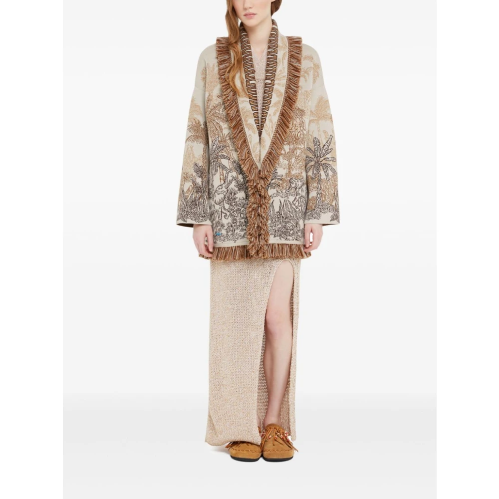 Alanui Beige en Bruine Palmtrui Multicolor Dames