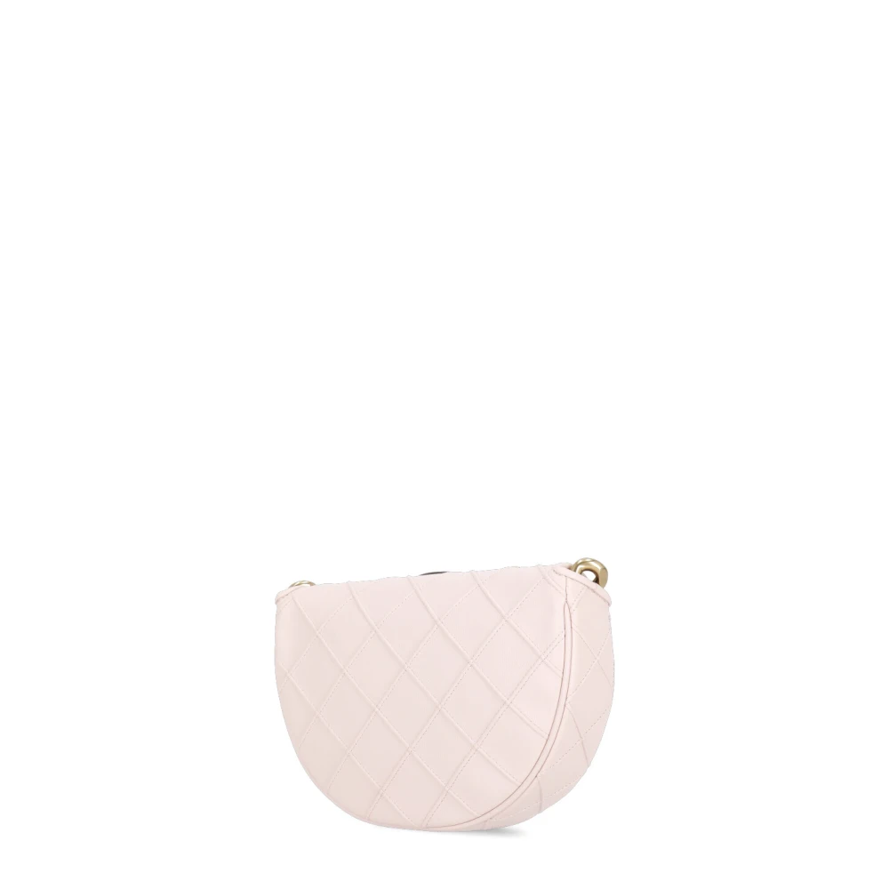 TORY BURCH Roze Leren Schoudertas met Diamantpatroon Pink Dames