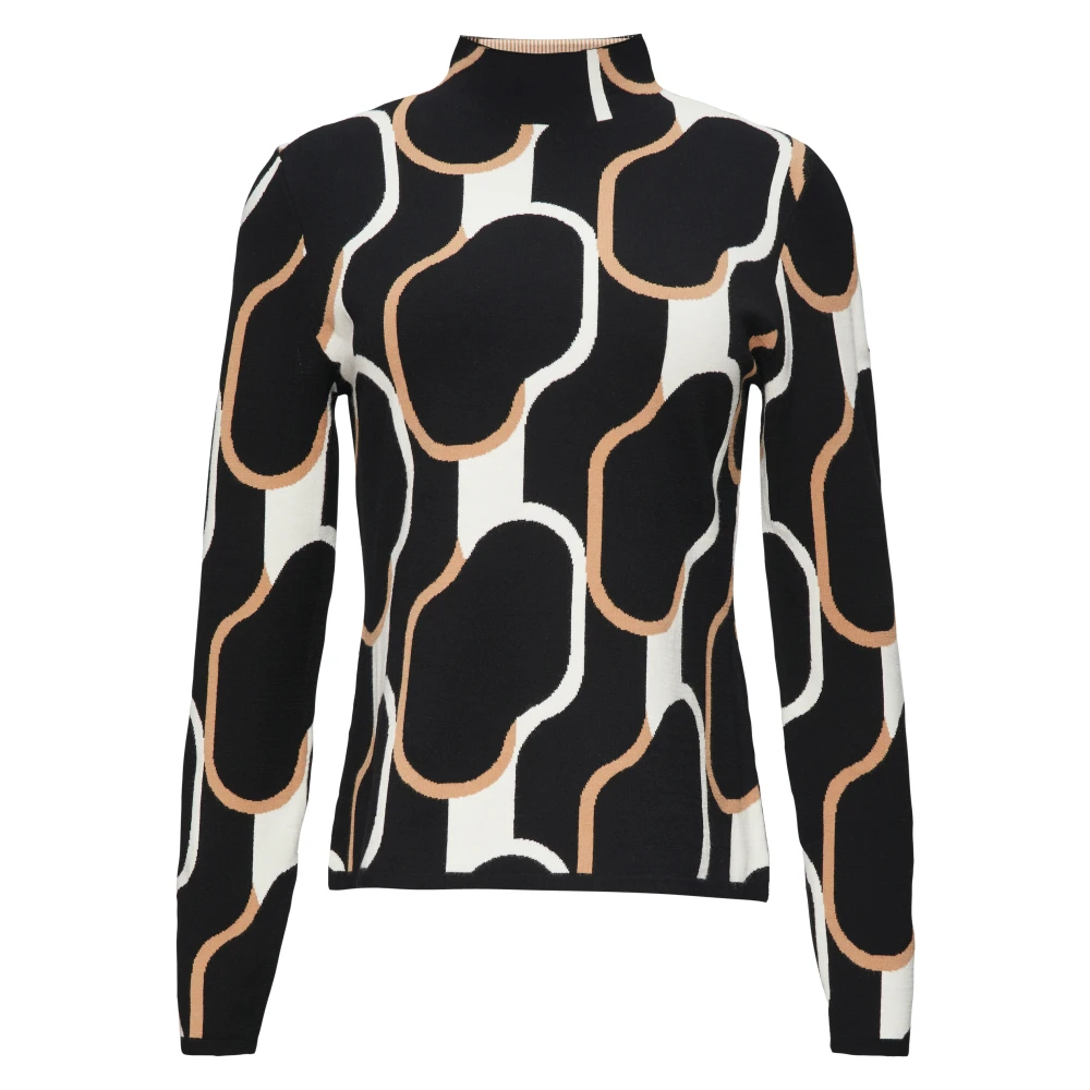 s.Oliver Jacquard Gebreide Trui Black Dames