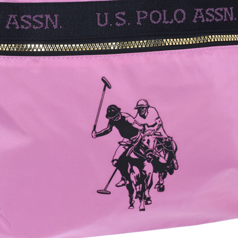 U.s. Polo Assn. Synthetische Hobo Tas met Rits Sluiting Pink Dames