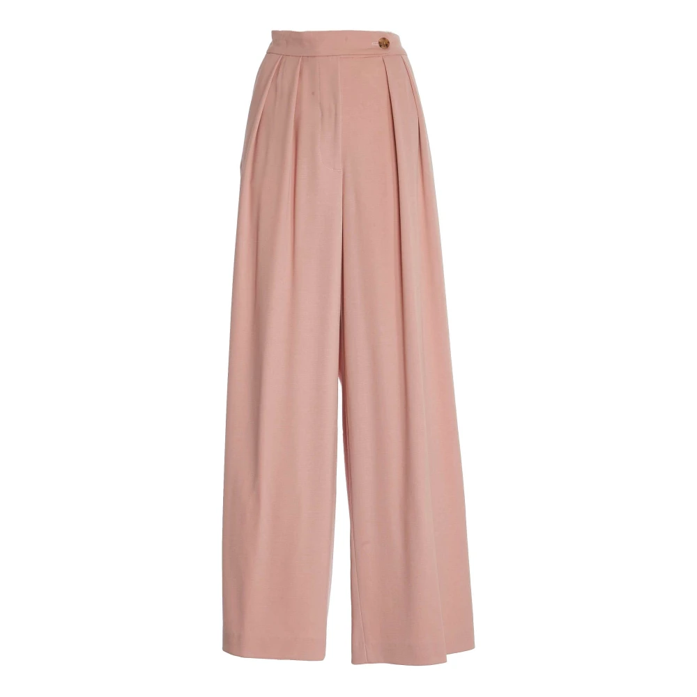 Dries Van Noten Roze Wijde Broek Aw24 Pink Dames