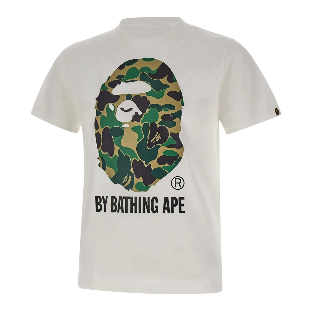 A Bathing Ape Men's White T-Shirts, Xl, Abc Camo Tee
