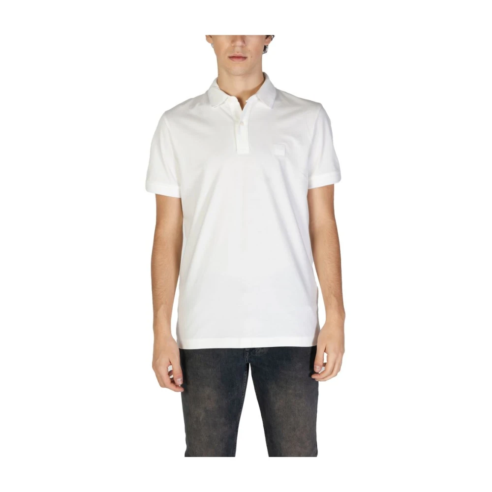 Hugo Boss Heren korte mouwen katoenen poloshirt White Heren
