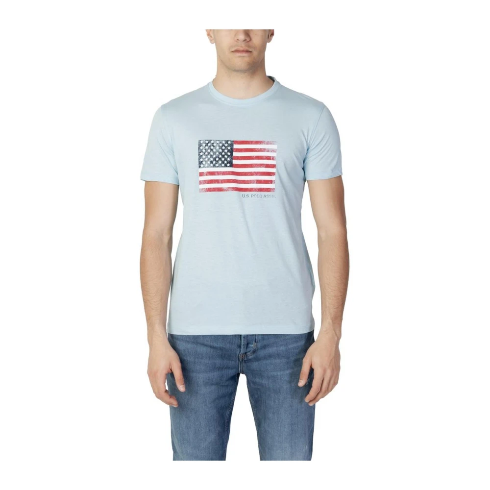 U.s. Polo Assn. Blauw Katoenen Crew Neck T-Shirt Blue Heren