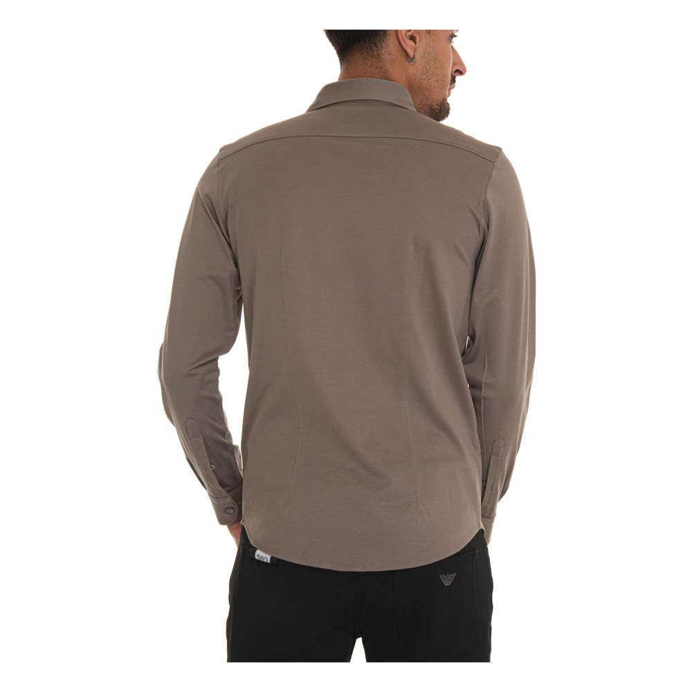 Gran Sasso Elegant Classic Shirt Brown Heren