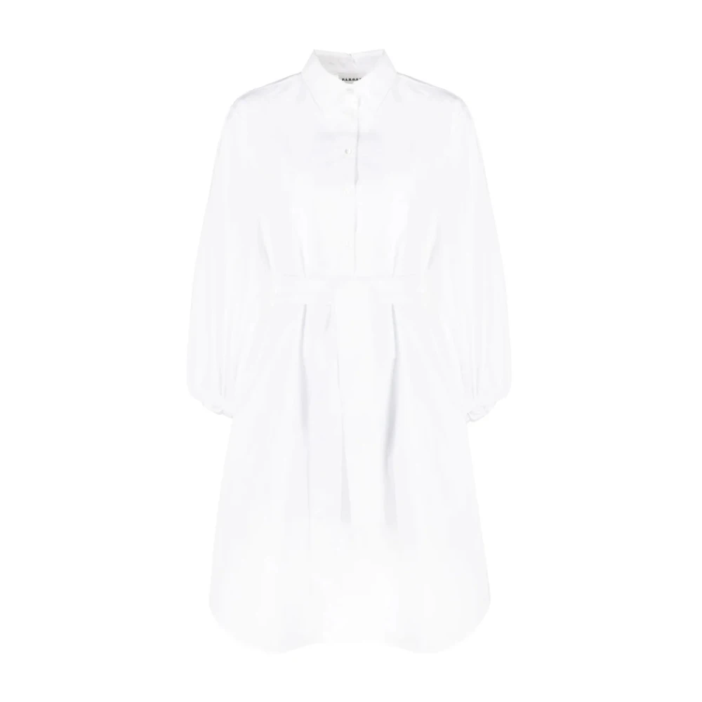 P.a.r.o.s.h. Witte Katoenen Midi Jurk White Dames