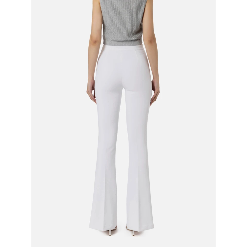 Elisabetta Franchi Wide Trousers Beige Dames