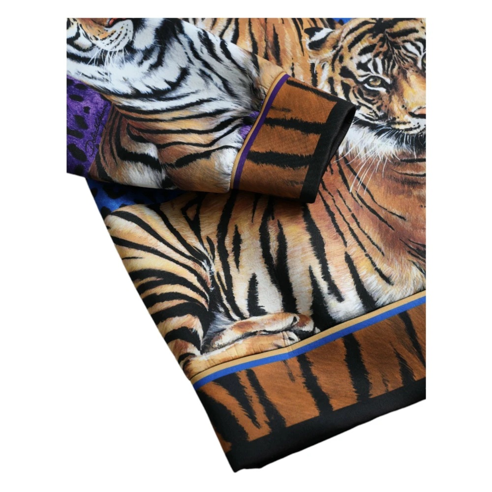 Dolce & Gabbana Multicolor Tijger Hoodie Multicolor Heren