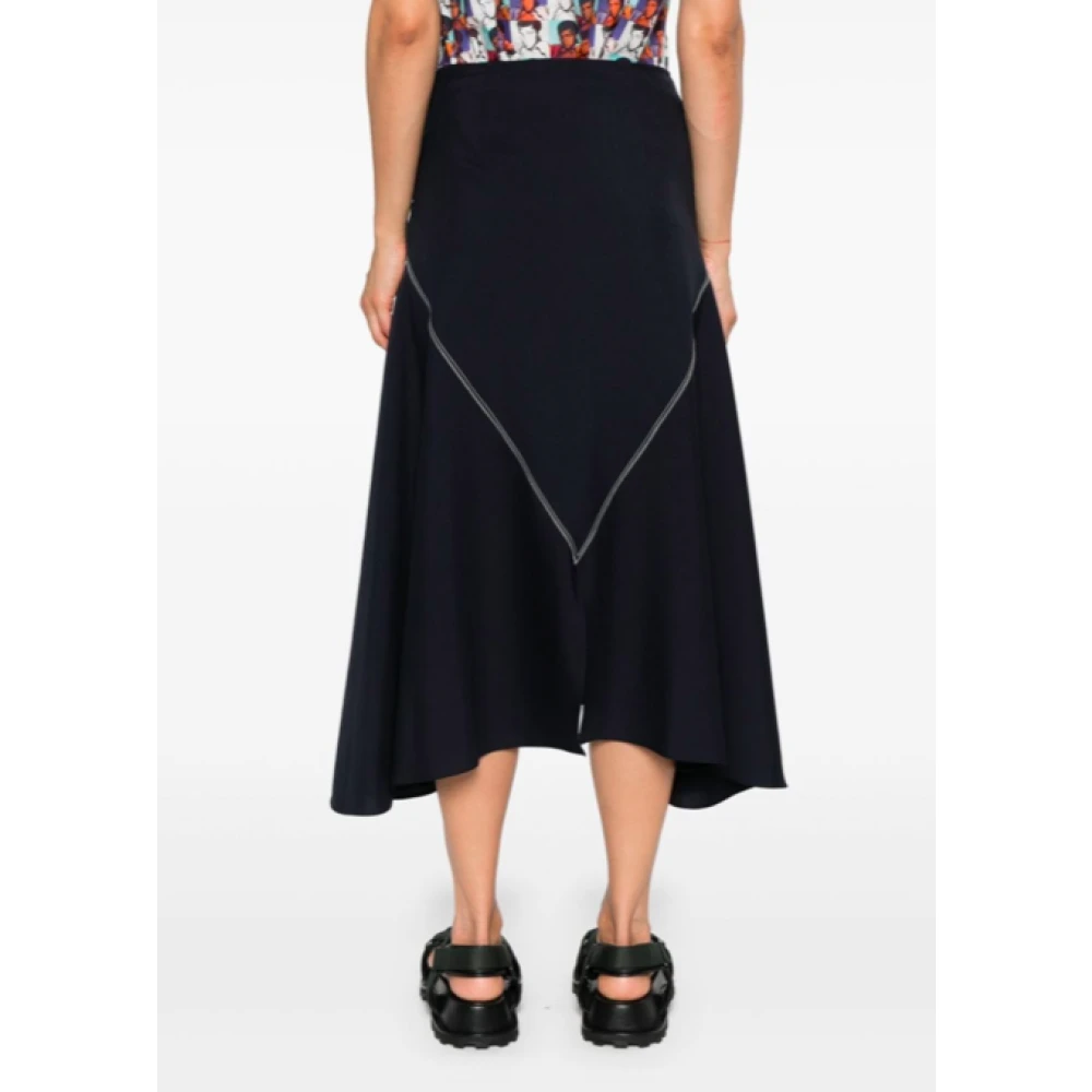 Marni Navy A-Lijn Rok Blue Dames
