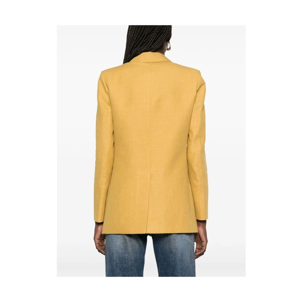 Blazé Milano Mosterdgeel Dubbel-Borst Jas Yellow Dames