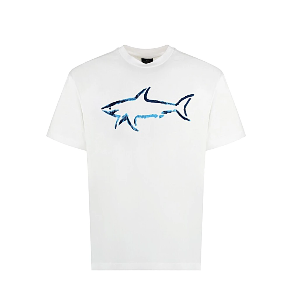 PAUL & SHARK Casual Katoenen T-shirt White Heren