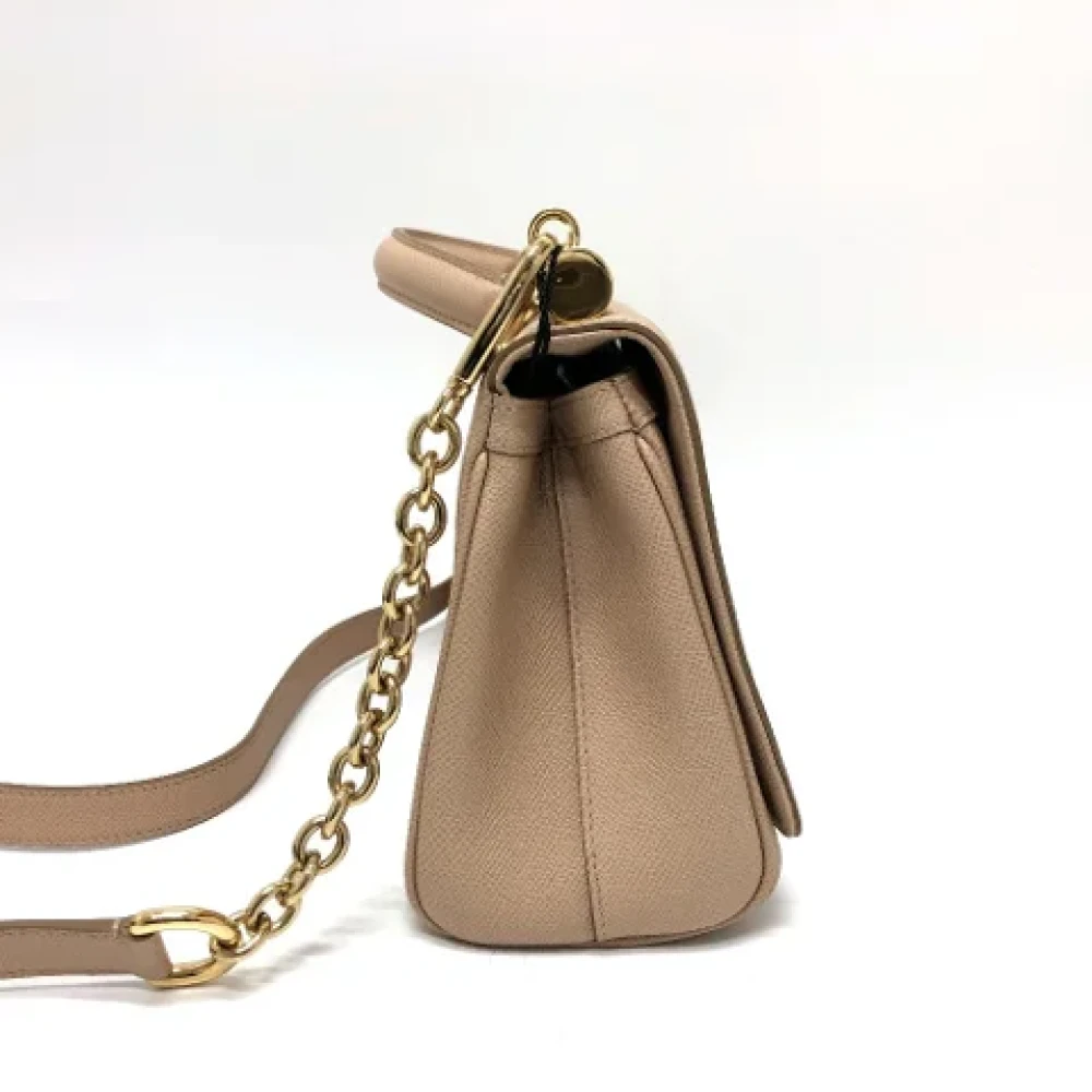 Dolce & Gabbana Pre-owned Leather shoulder-bags Beige Dames