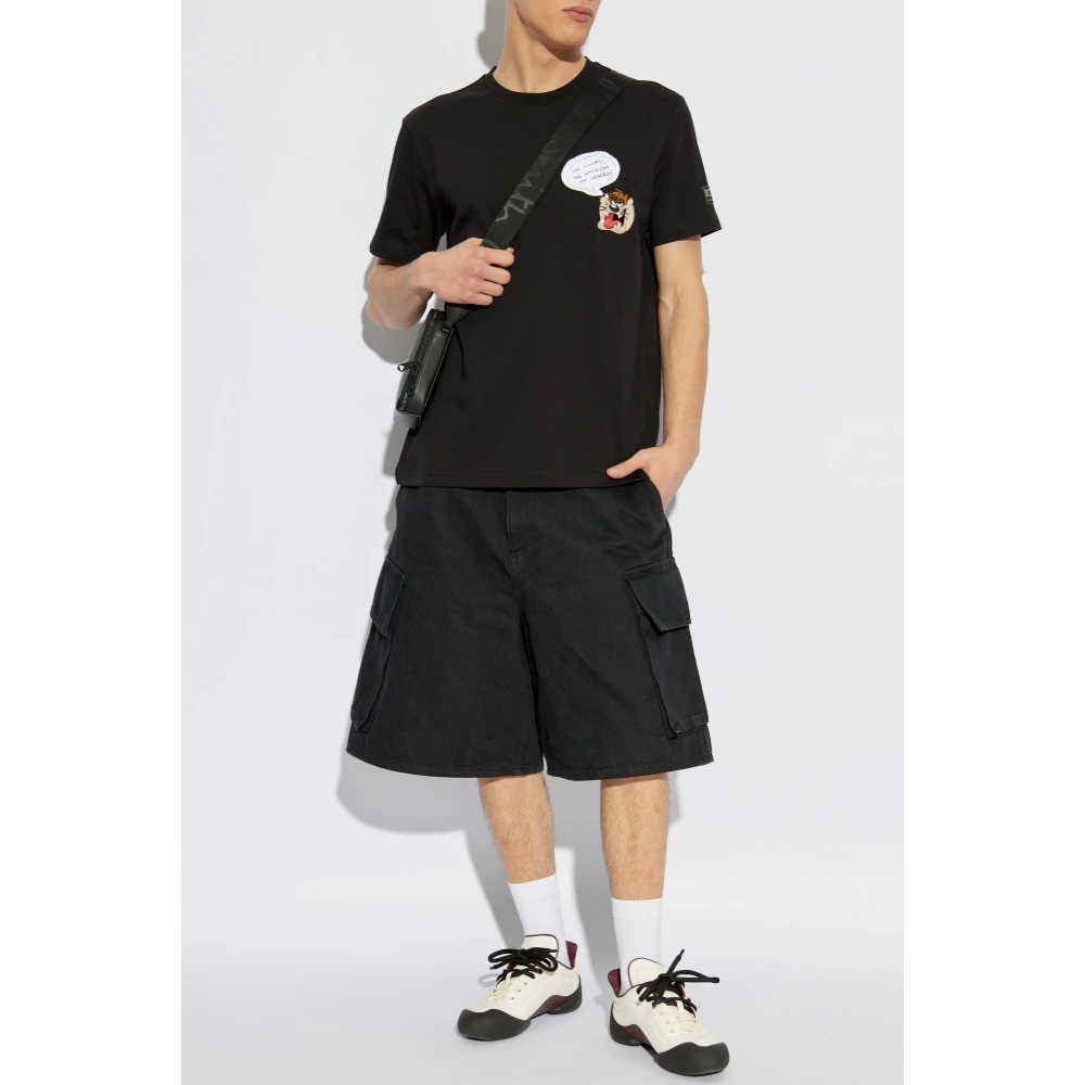 Iceberg T-shirt met patches Black Heren
