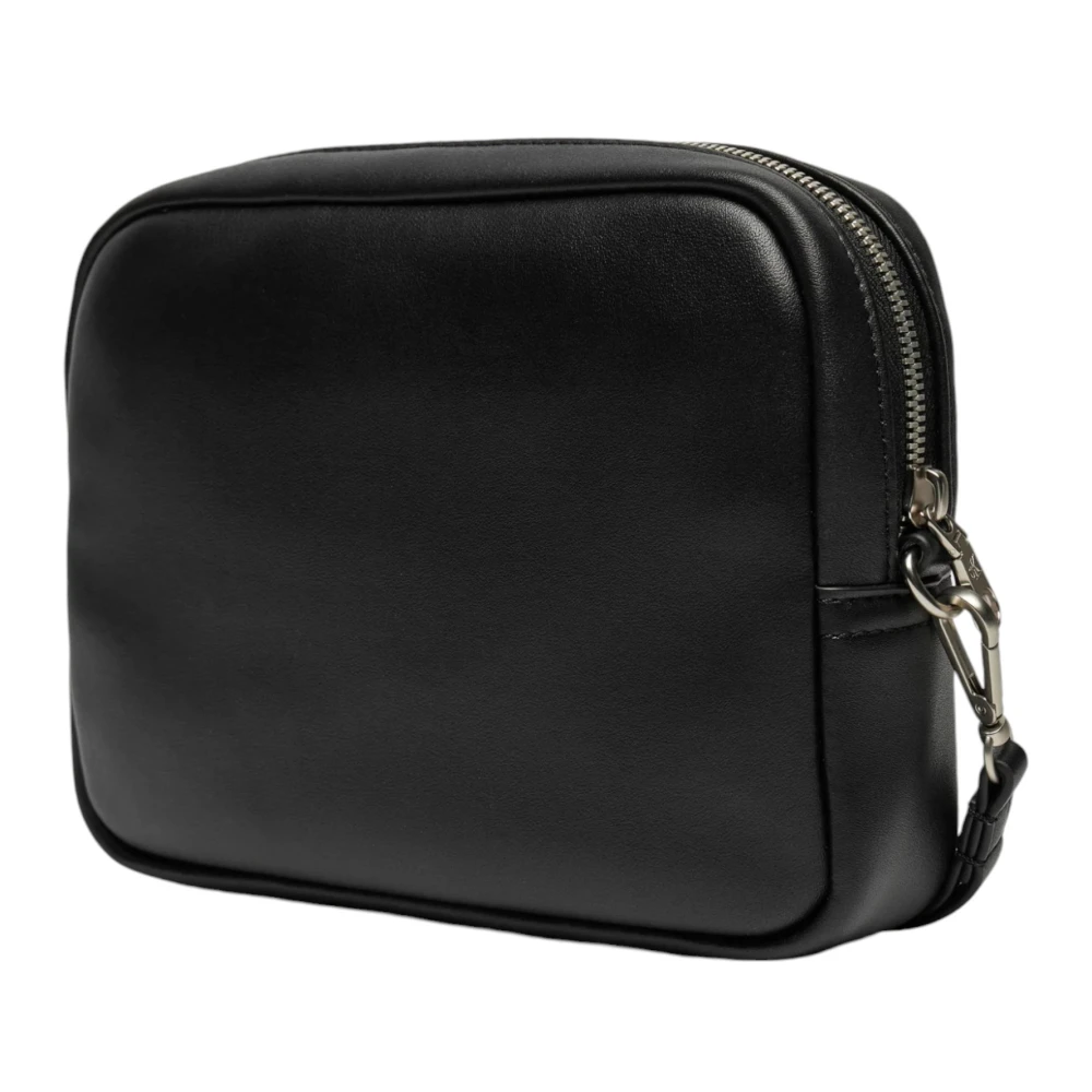 Calvin Klein Zwarte Polyurethaan Rits Tas Black Heren