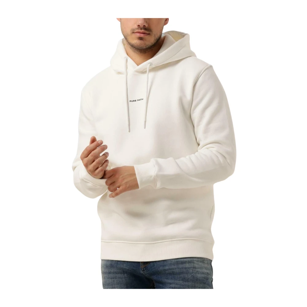 Pure Path Heren Logo Hoodie White Heren