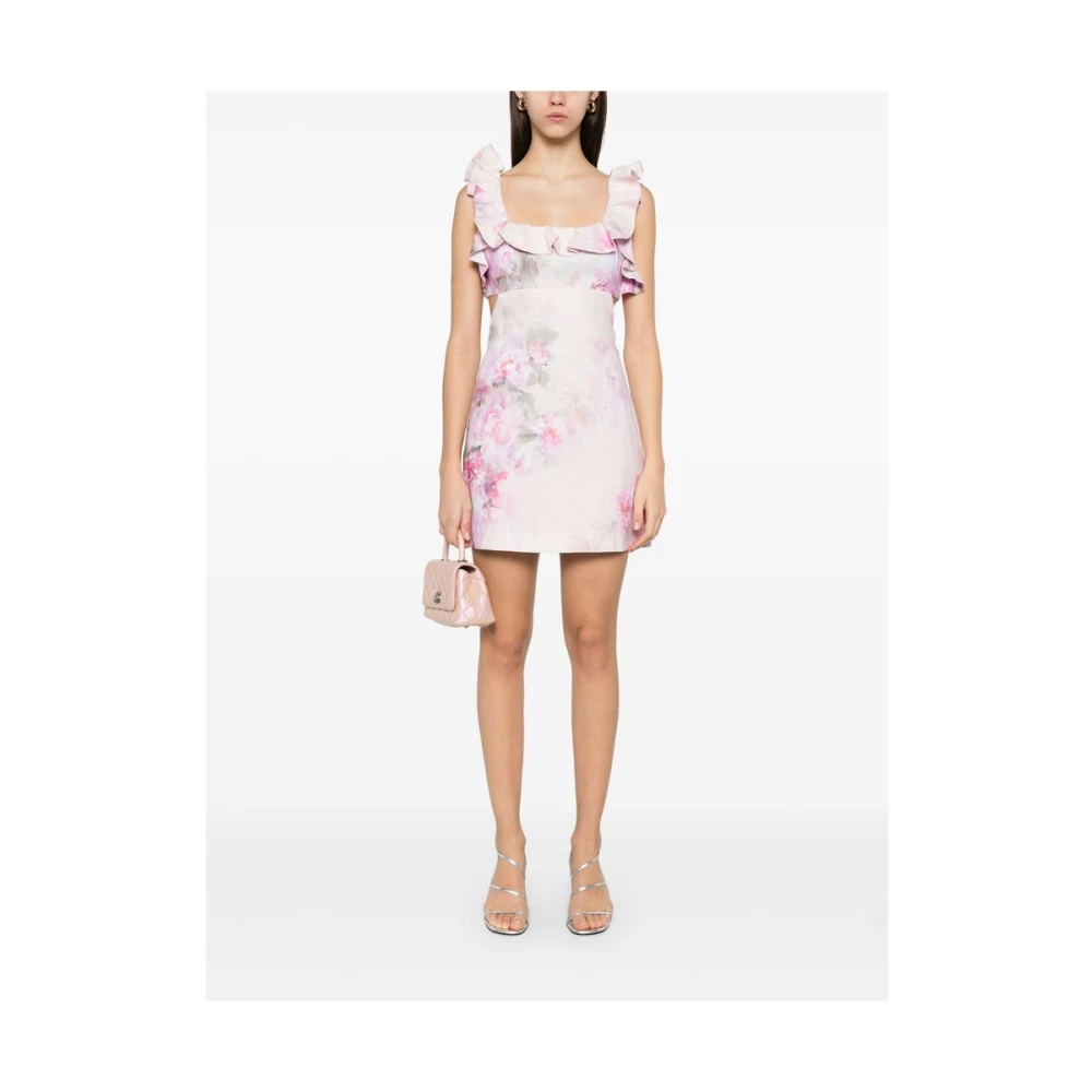 Zimmermann Lichtroze Mouwloze Jurk met Scoop Neck Pink Dames