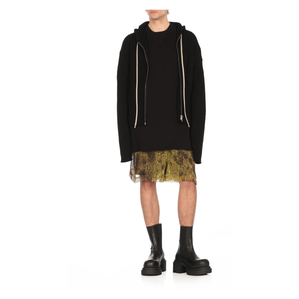 Rick Owens Zijden Bermuda Shorts Green Heren