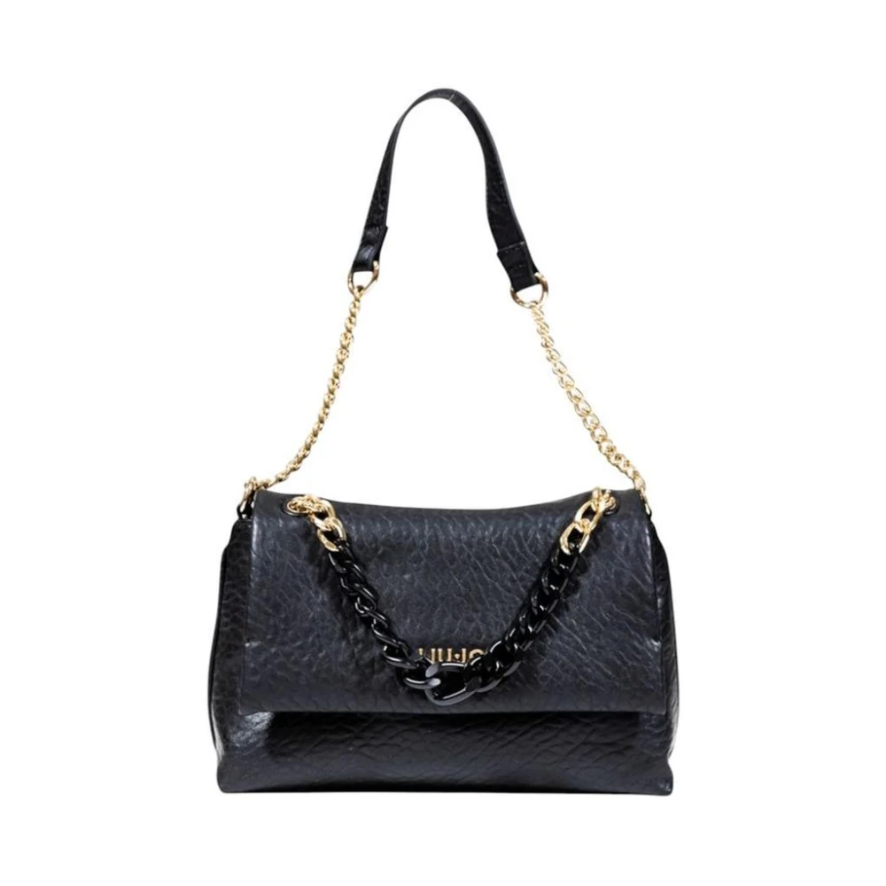 Liu Jo Svart Chain Detail Shoulder Bag