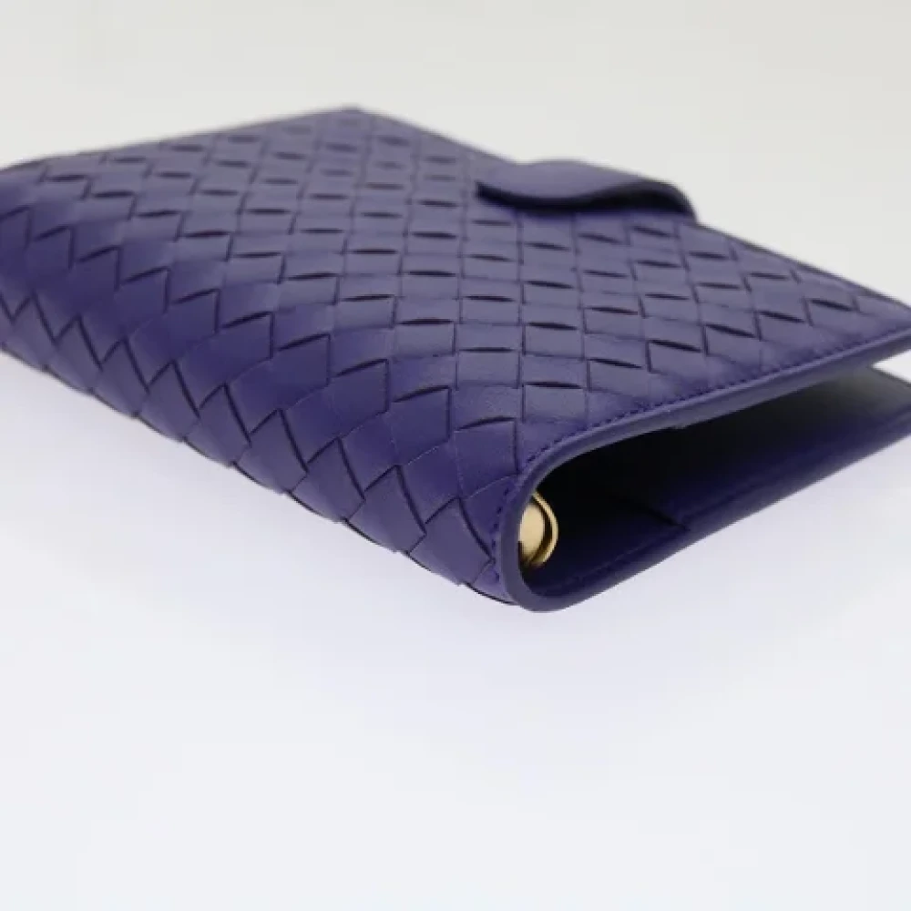 Bottega Veneta Vintage Pre-owned Leather wallets Purple Dames