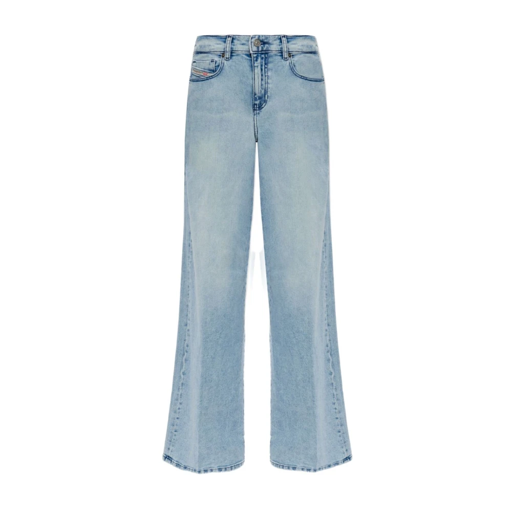 Diesel Vrouw Blauw Jeans Dames, W27, Katoen, Flared Jeans