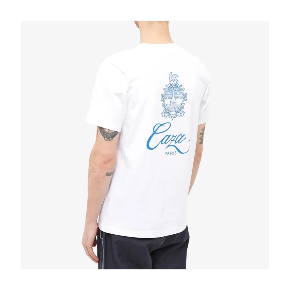 Casablanca Bedrukt Katoenen T-Shirt Wit White Heren