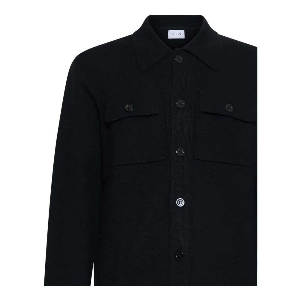 D4.0 Zwarte Shirts voor Mannen Black Heren