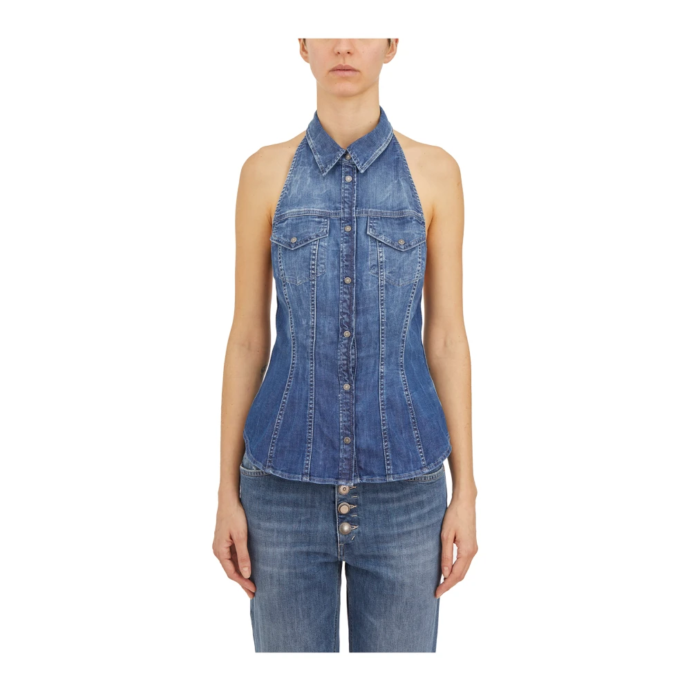 Dondup - Jackets > Vests - Blue - Dondup - Modalova