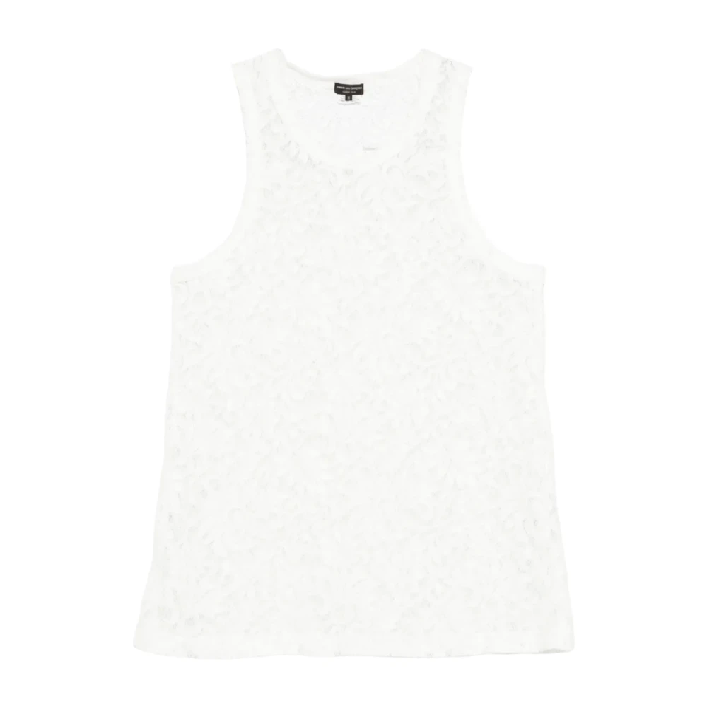 Comme des Garçons Genomskinlig Spets Ärmlös T-shirt White, Herr