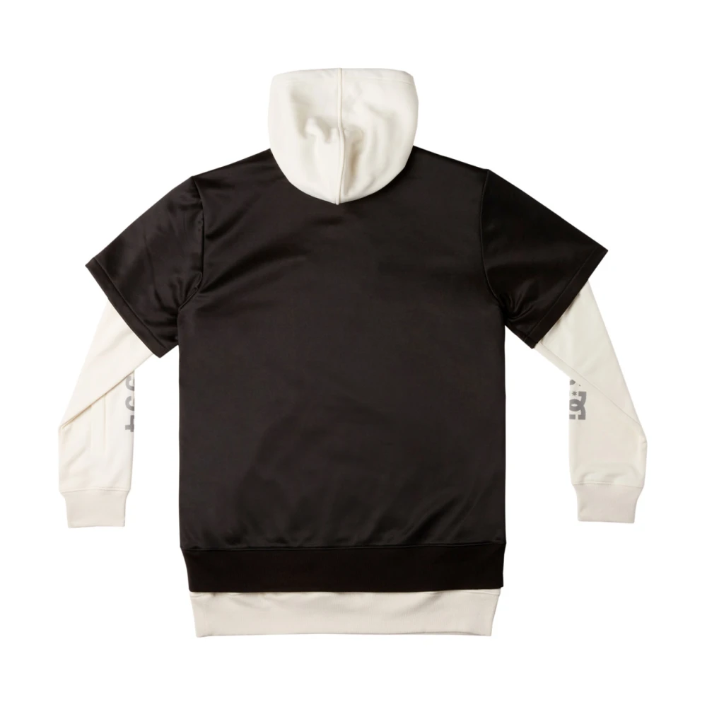 DC Shoes Zwarte trui met capuchon en ritssluiting zakken Black Heren
