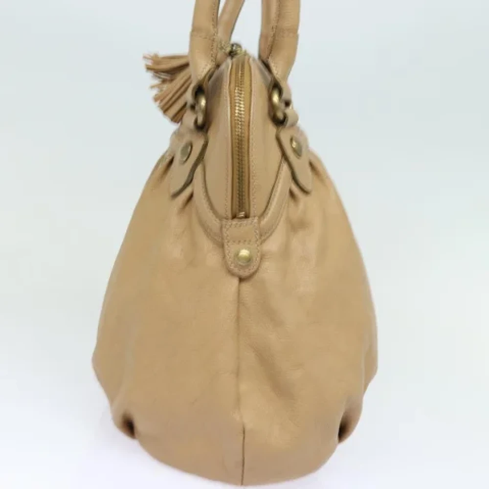 Burberry Vintage Pre-owned Leather shoulder-bags Beige Dames