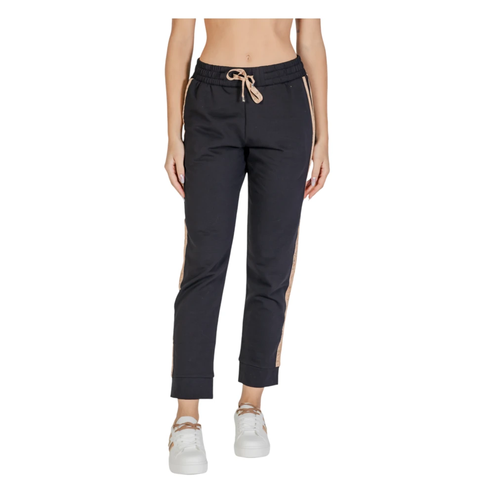 Alviero Martini 1a Classe Zwarte Vetersluiting Broek Herfst Winter Black Dames