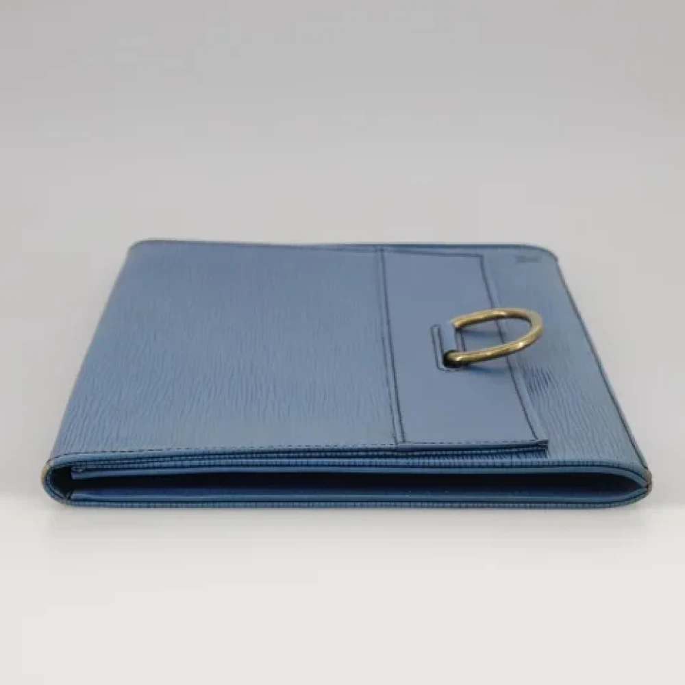 Louis Vuitton Vintage Pre-owned Leather clutches Blue Dames