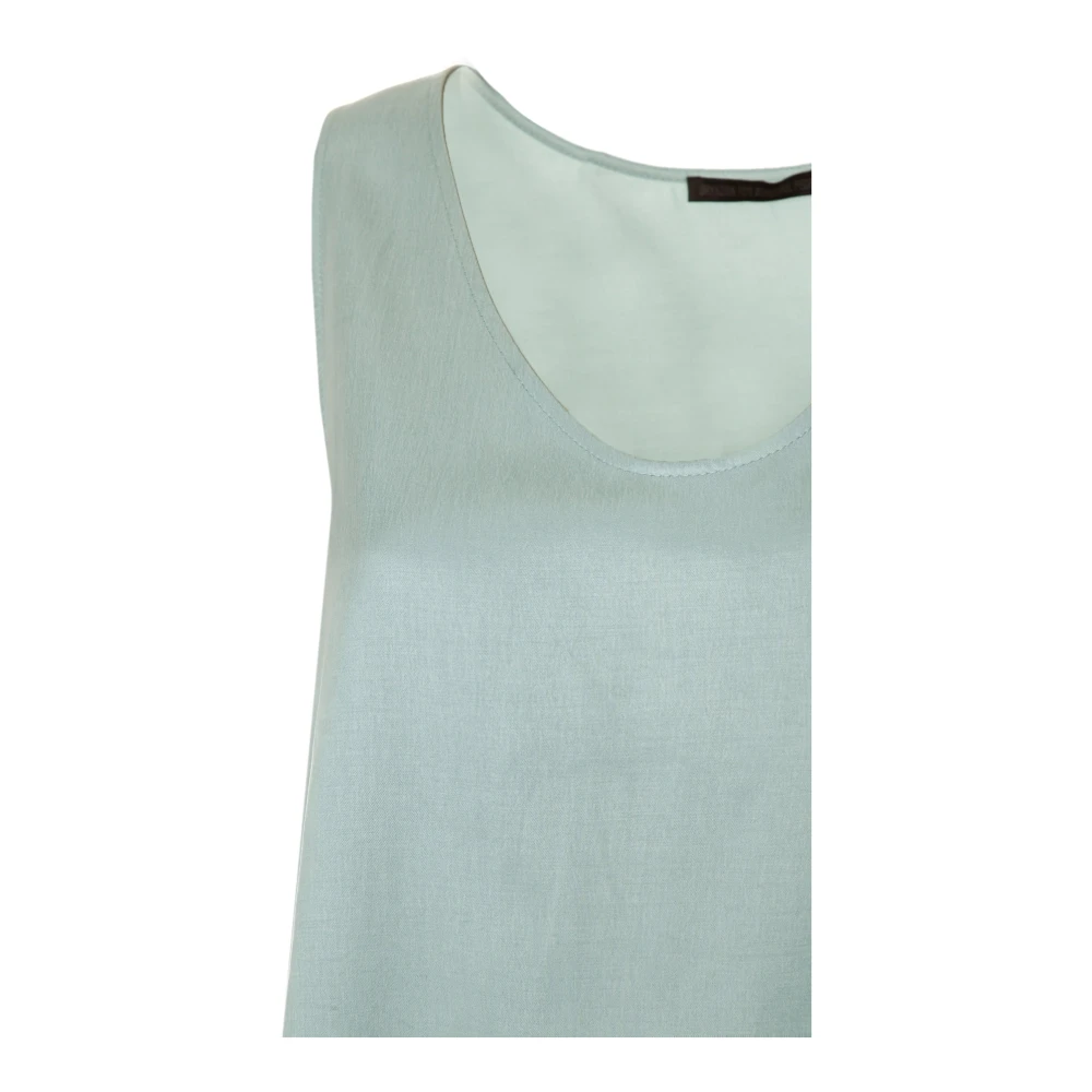 drykorn Flowy Blouse Top met Ronde Halslijn Blue Dames