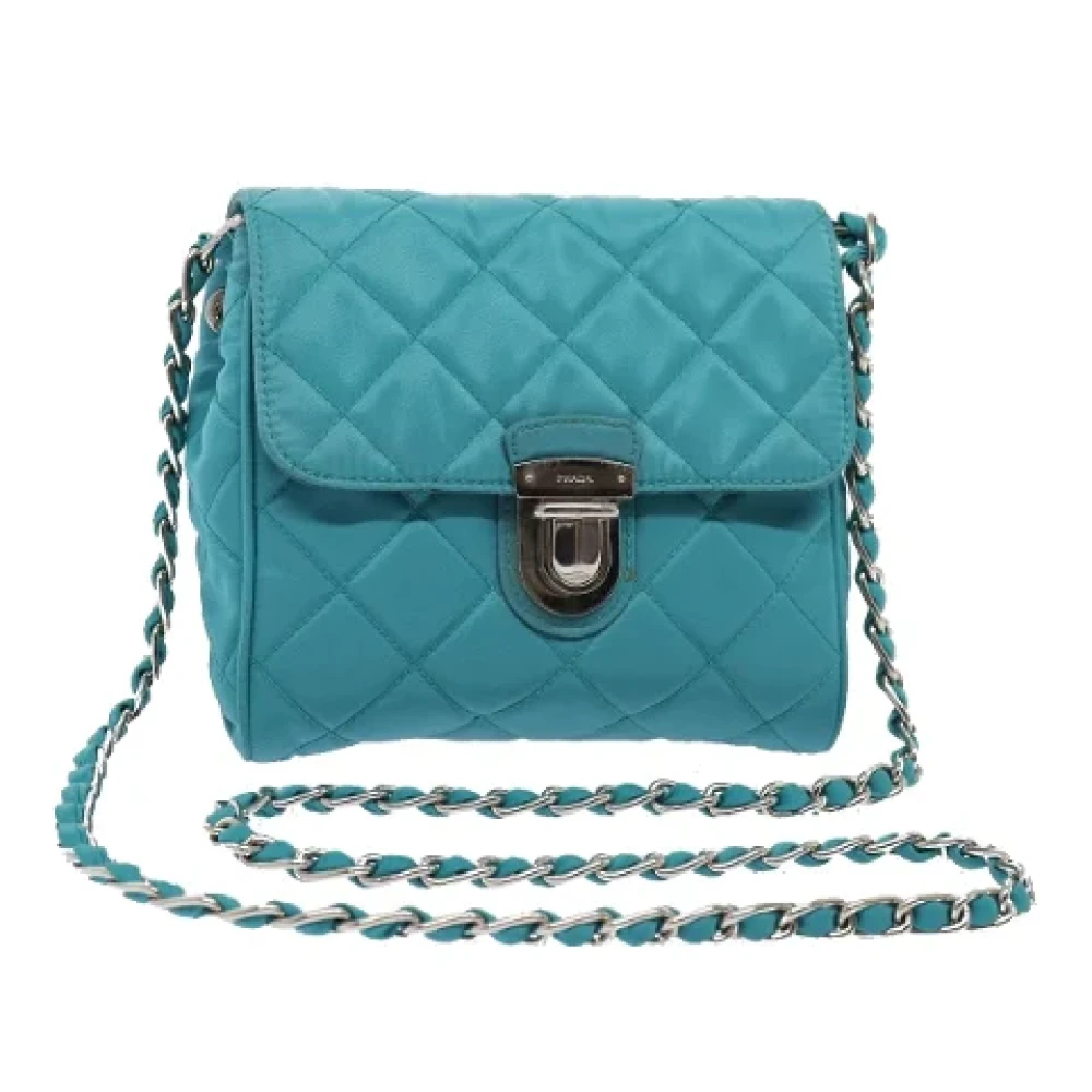Prada Vintage Pre-owned Fabric prada-bags Blue Dames