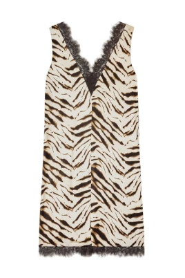 Klänning i Zebra Satin