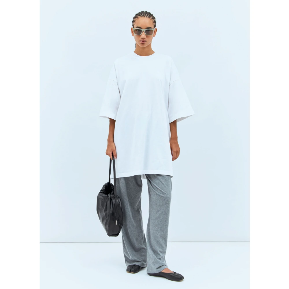 The Row Oversized Katoenen T-shirt Ronde Hals Korte Mouwen White Dames