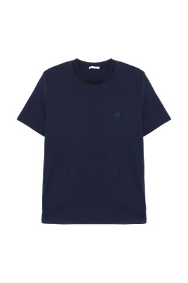 blue-crew-neck-logo-t-shirt