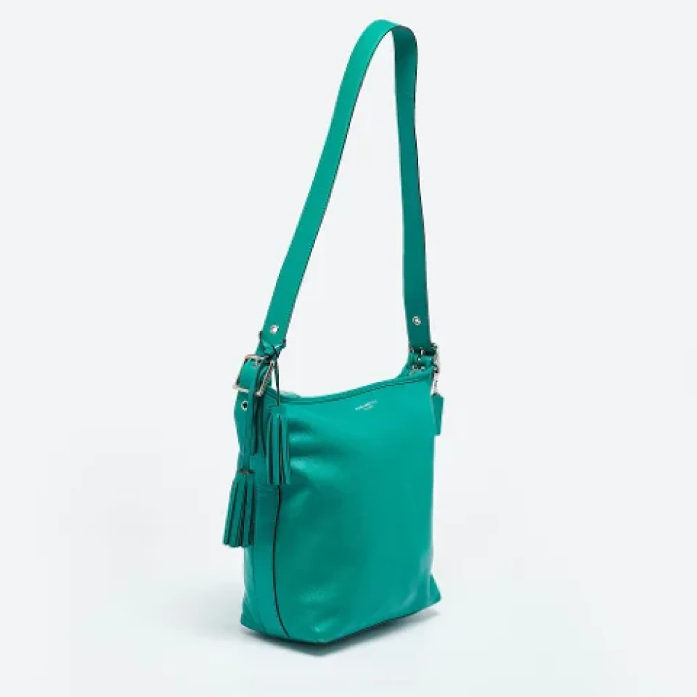 Coach Pre-owned Leather shoulder-bags Green Dames
