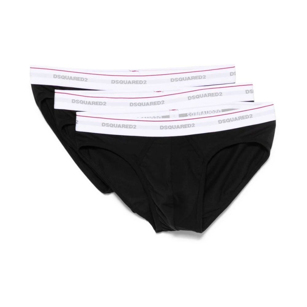 Dsquared2 Zwart elastische tailleband ondergoed Black Heren